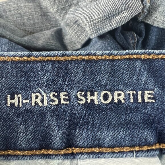 American Eagle Shorts Women's 27* Hi Rise Shortie Blue Cuffed Denim Jorts Tag 4 - Picture 5 of 16
